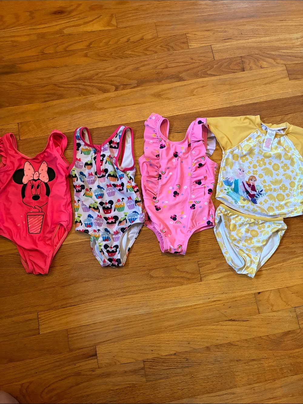 Lot Bundle Disney Girls Bathing suits size 4